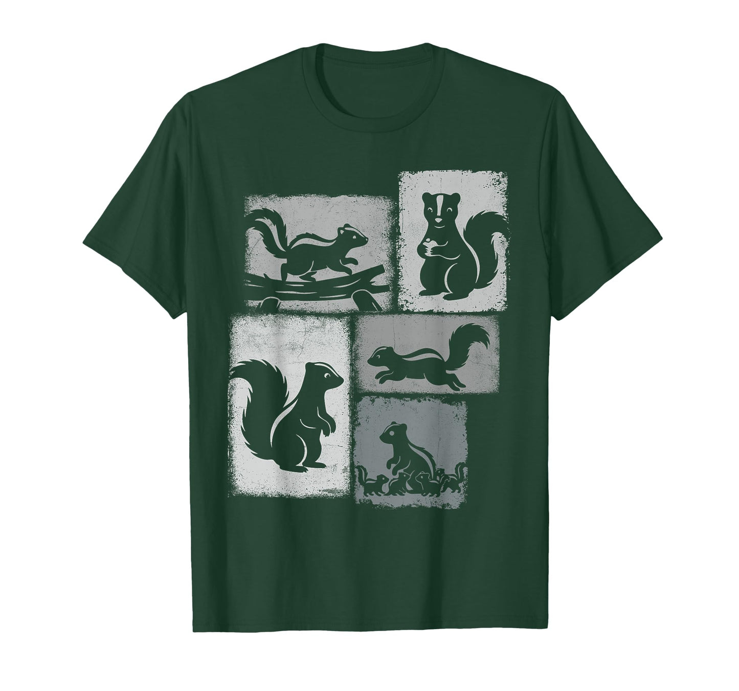 Skunk Vintage Collage Stink Badger Lover T-Shirt