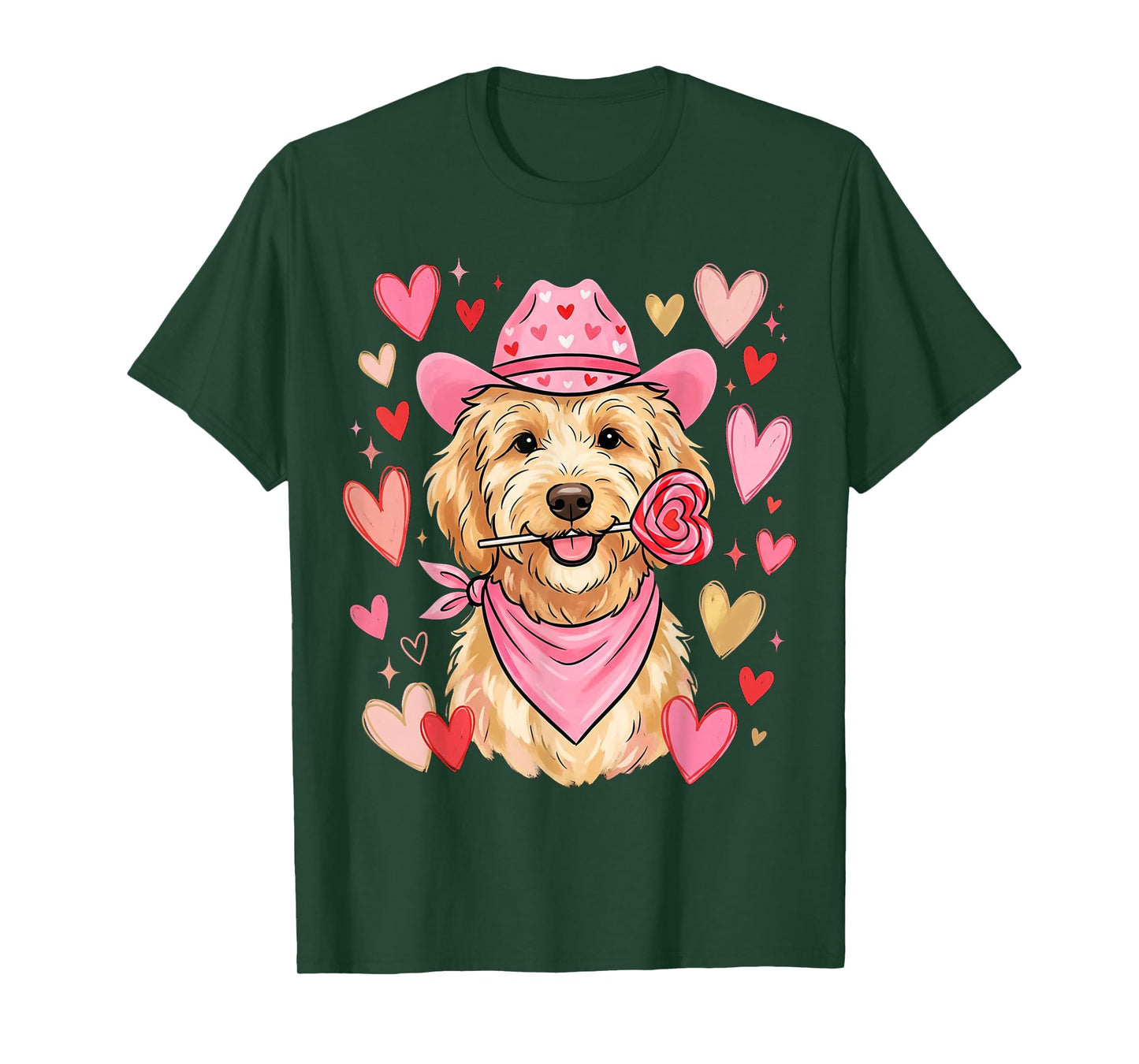 Heart Golden Doodle Love Dog Valentine Goldendoodle T-Shirt