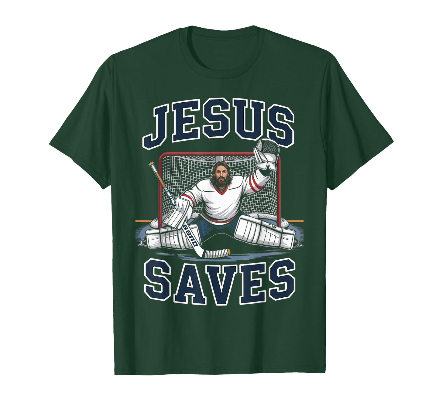 Jesus Saves Hockey Player Team God Hockey Lovers Hockey T-Shirt