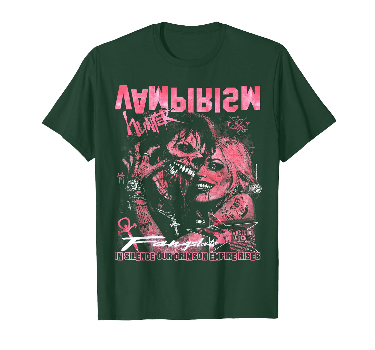 Alt Goth Vintage Y2K Gothic Emo Vampire Couple Punk Grunge T-Shirt