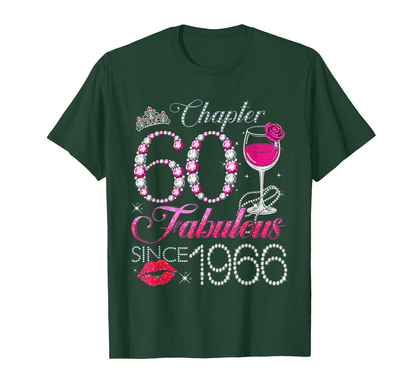 Chapter 60 Fabulous Since 1966 60th Birthday Queen Diamond T-Shirt