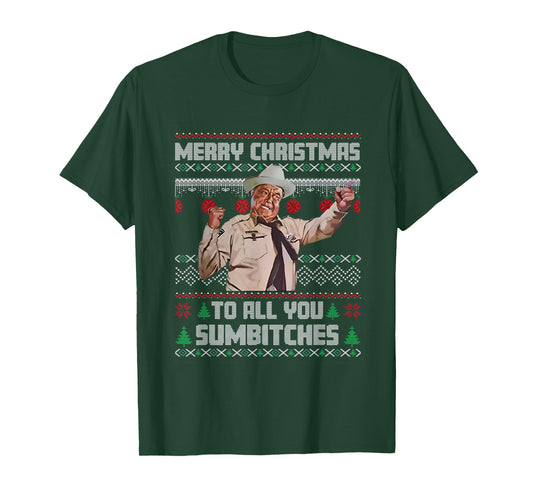 Merry Christmas to All You Sumbitches Ugly Sweater Style T-Shirt
