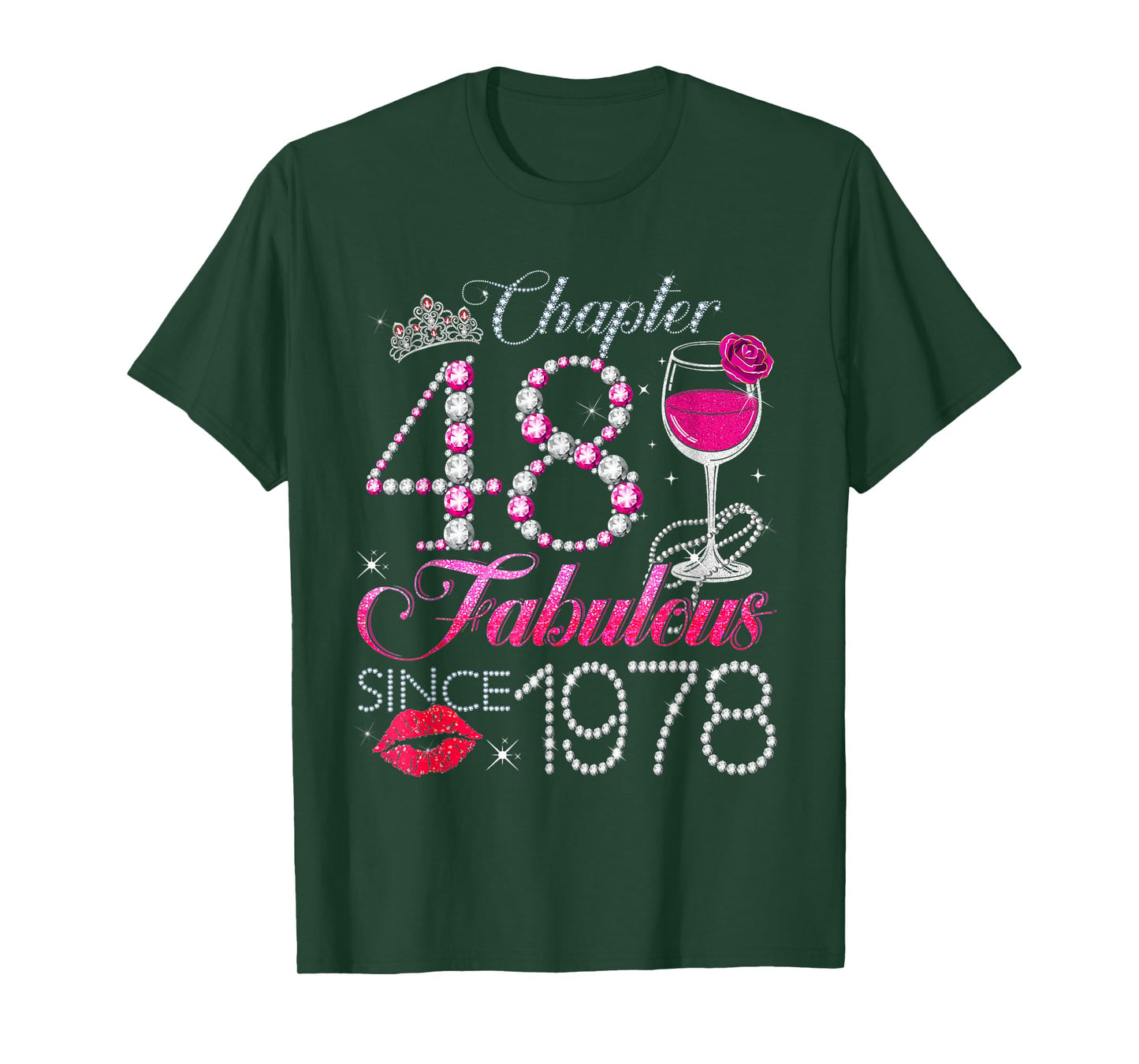 Chapter 48 Fabulous Since 1978 48th Birthday Queen Diamond T-Shirt