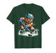 Funny Santa Playing Ice Hockey Fan Players Sport Gingerbread T-Shirt