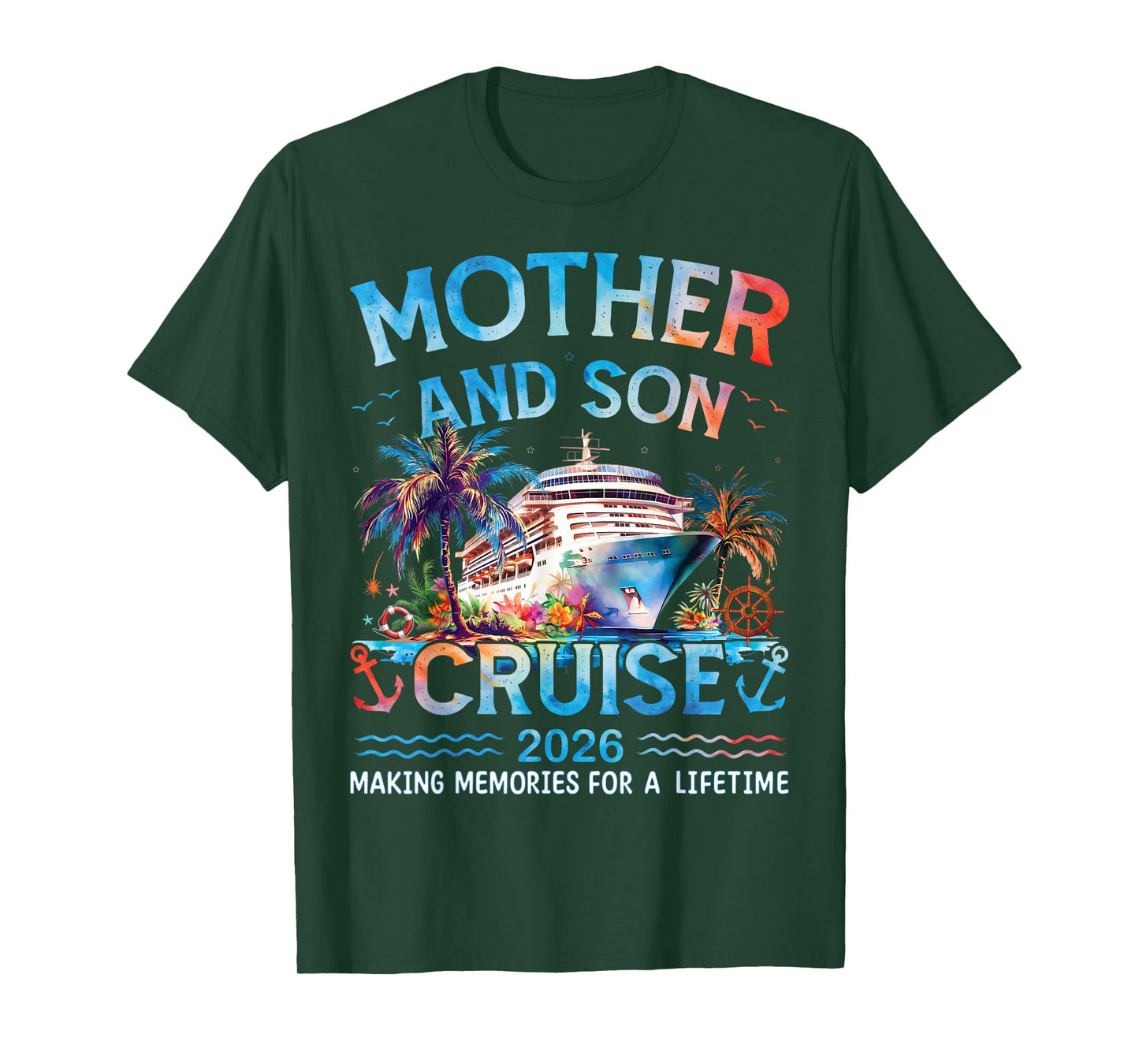 Mother and Son Cruise 2026 Matching Family Vacation Trip T-Shirt