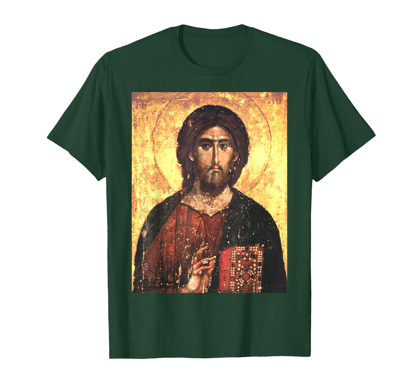 Jesus Christ Orthodox Icon Pantocrator of Hilandar Almighty T-Shirt