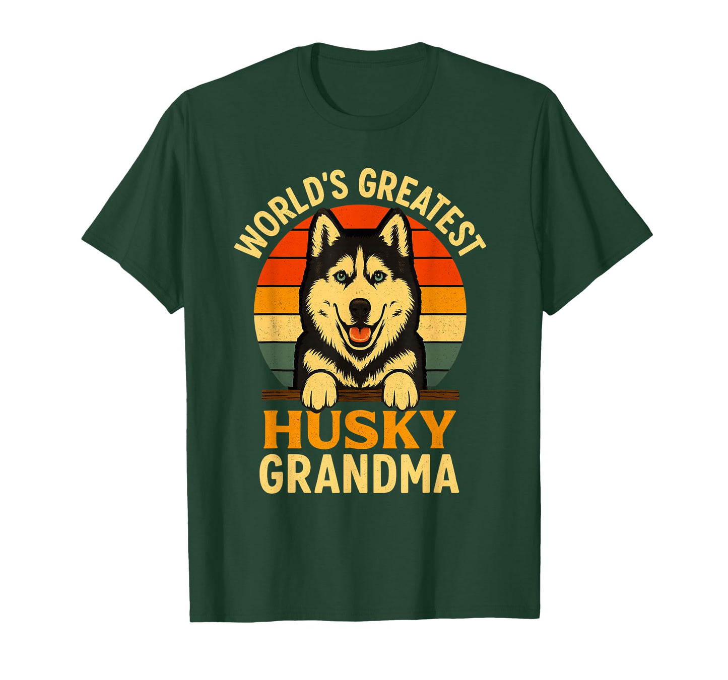 Husky Grandma Vintage Dog Lover World’s Greatest T-Shirt
