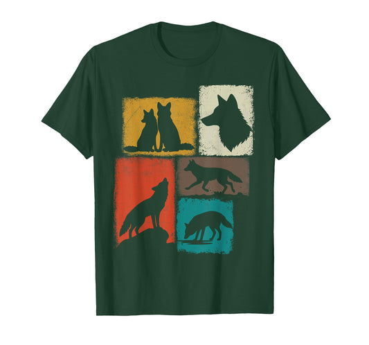 Coyote Vintage Collage Wildlife Lover T-Shirt