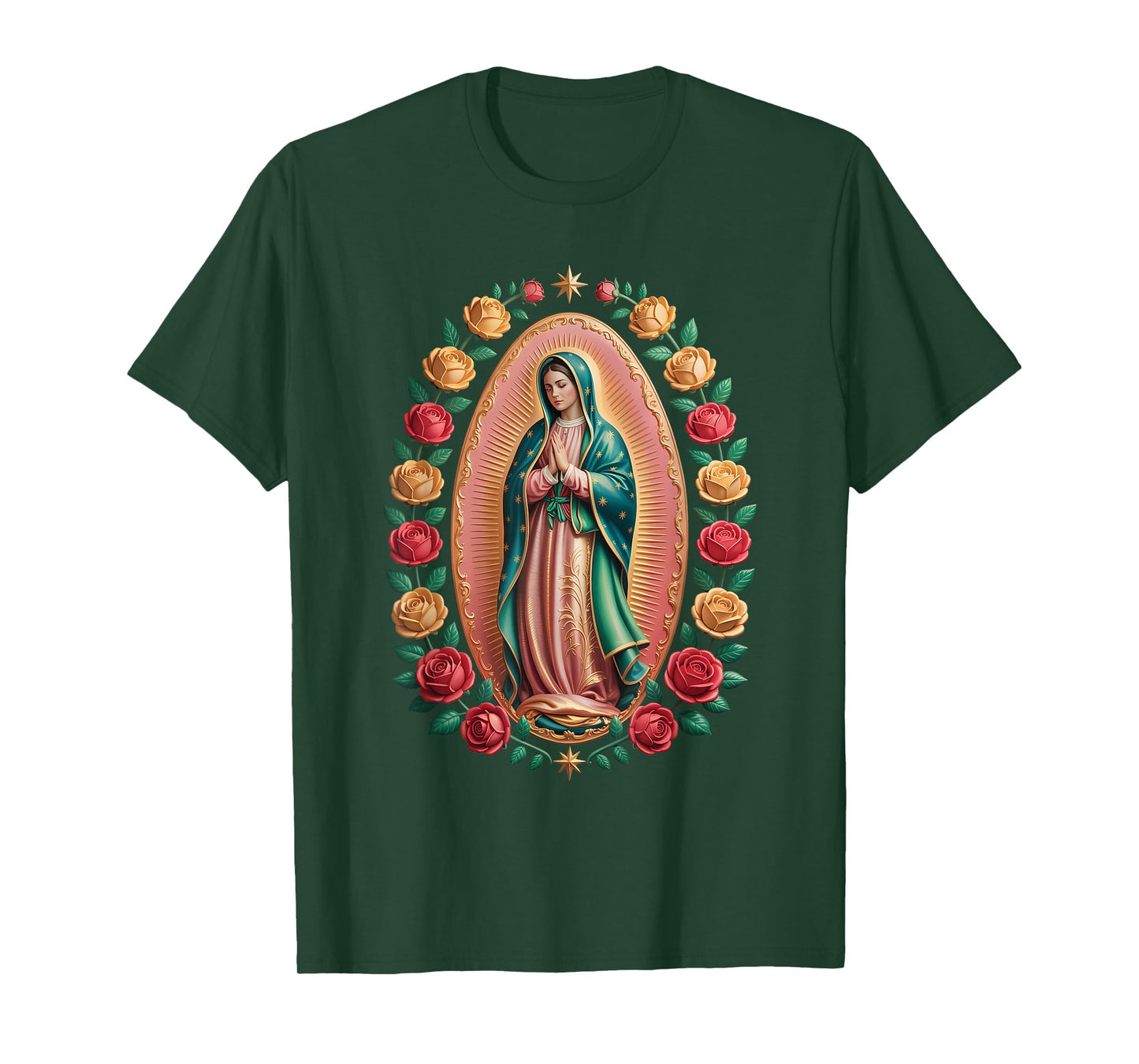 Virgen De Guadalupe Saint Mary Christian Religious Catholic T-Shirt
