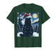 Christmas Black Cat Starry Night Xmas Van Gogh Men Women Kid T-Shirt