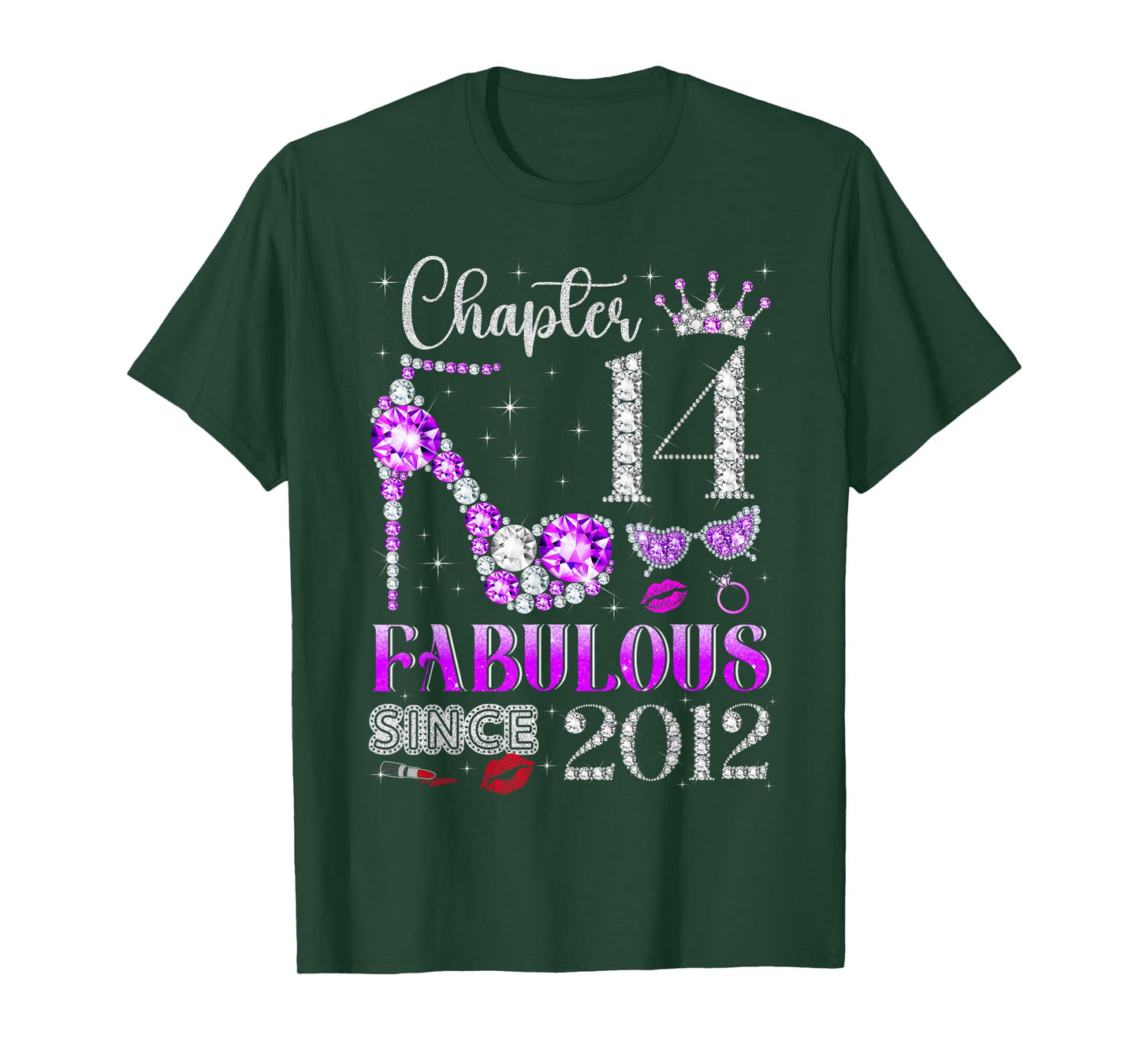 Chapter 14 Fabulous Since 2012 14Th Birthday Ladies Girls T-Shirt