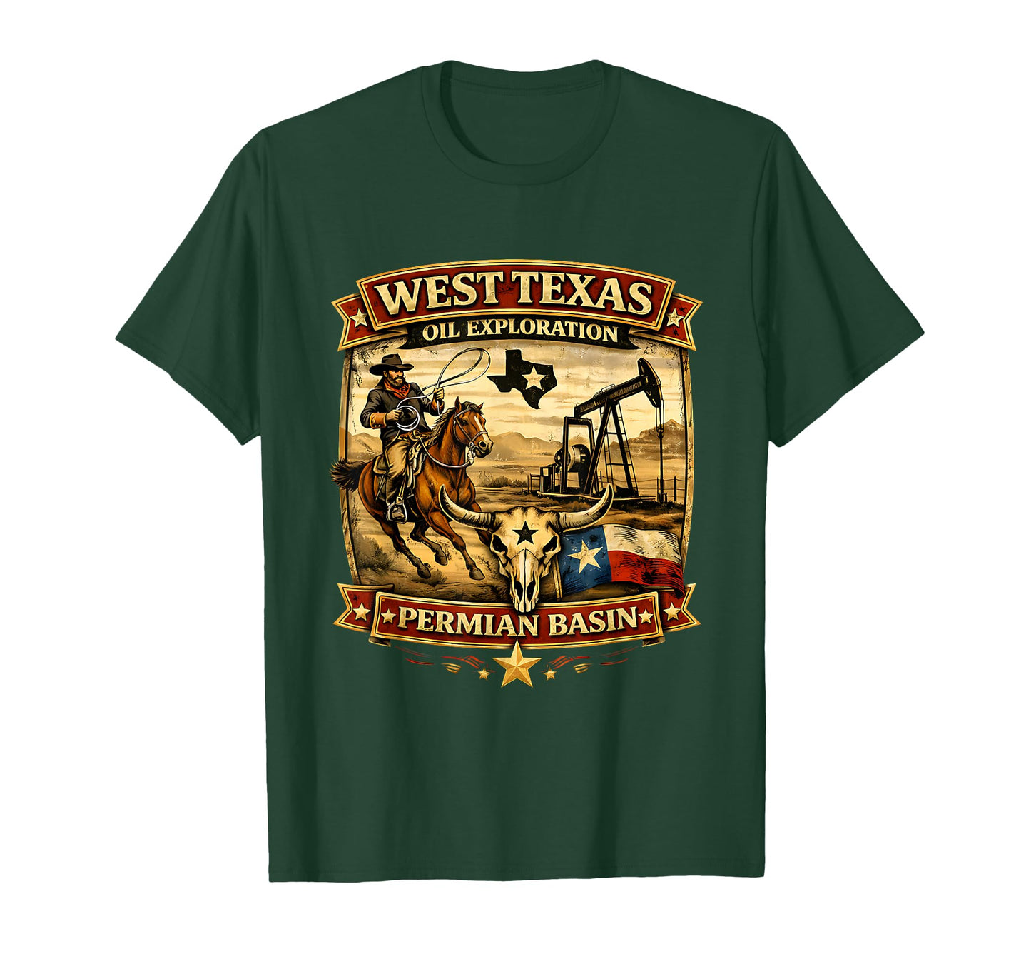 West Texas Oil Exploration Western Ranch Heritage T-Shirt