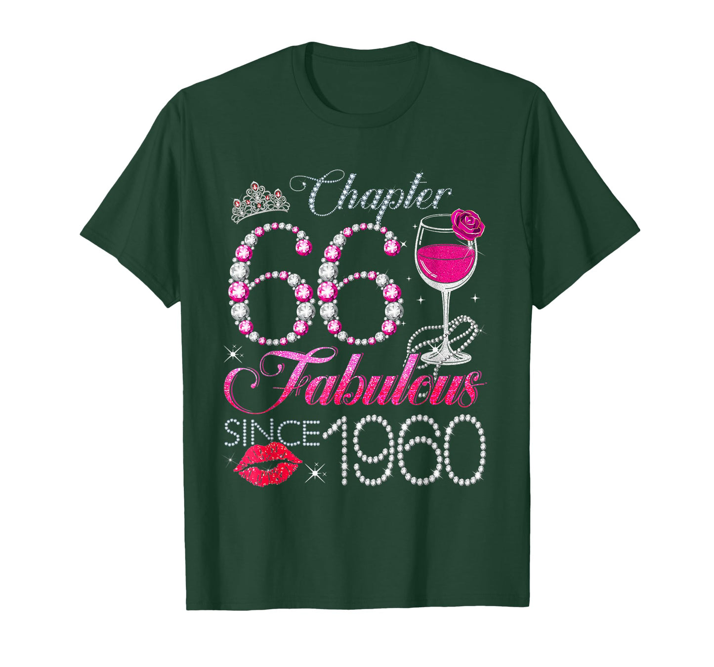 Chapter 66 Fabulous Since 1960 66th Birthday Queen Diamond T-Shirt