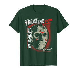 Friday The 13th Jason Mask You're All Doomed Horror Movie T-Shirt
