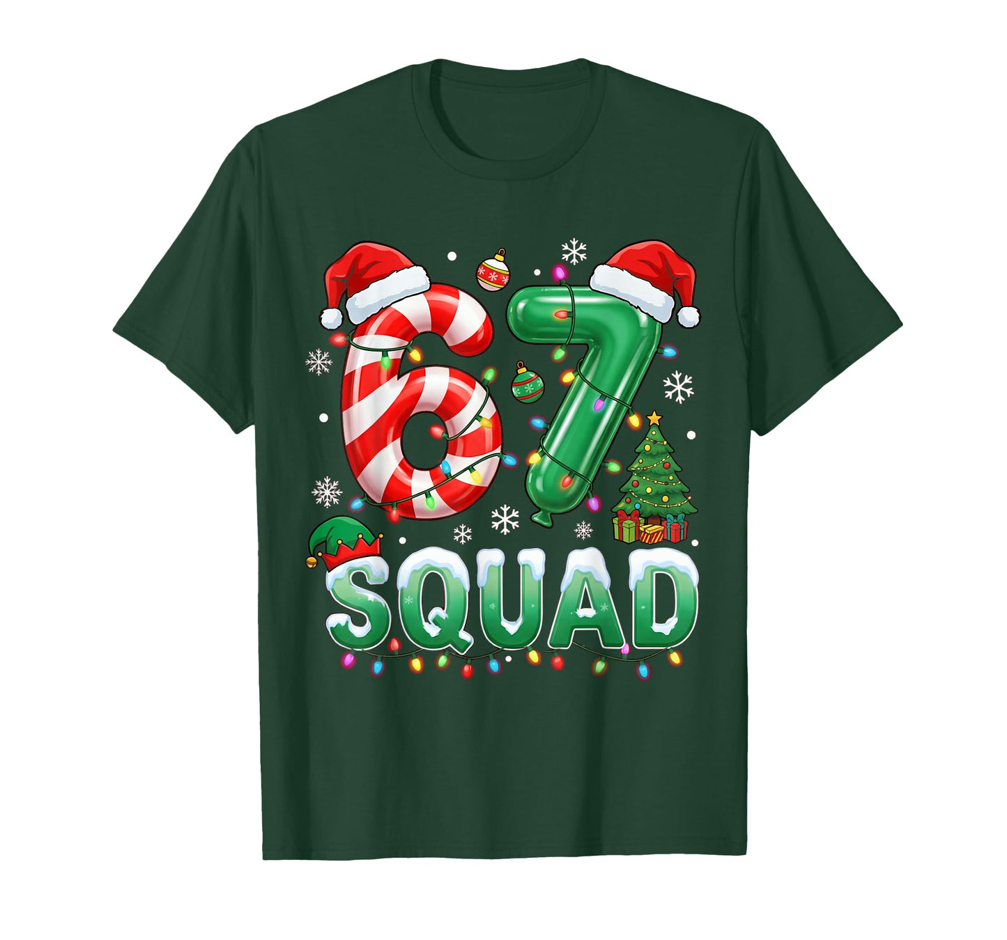67 Squad Christmas Meme Funny Holiday Trend T-Shirt