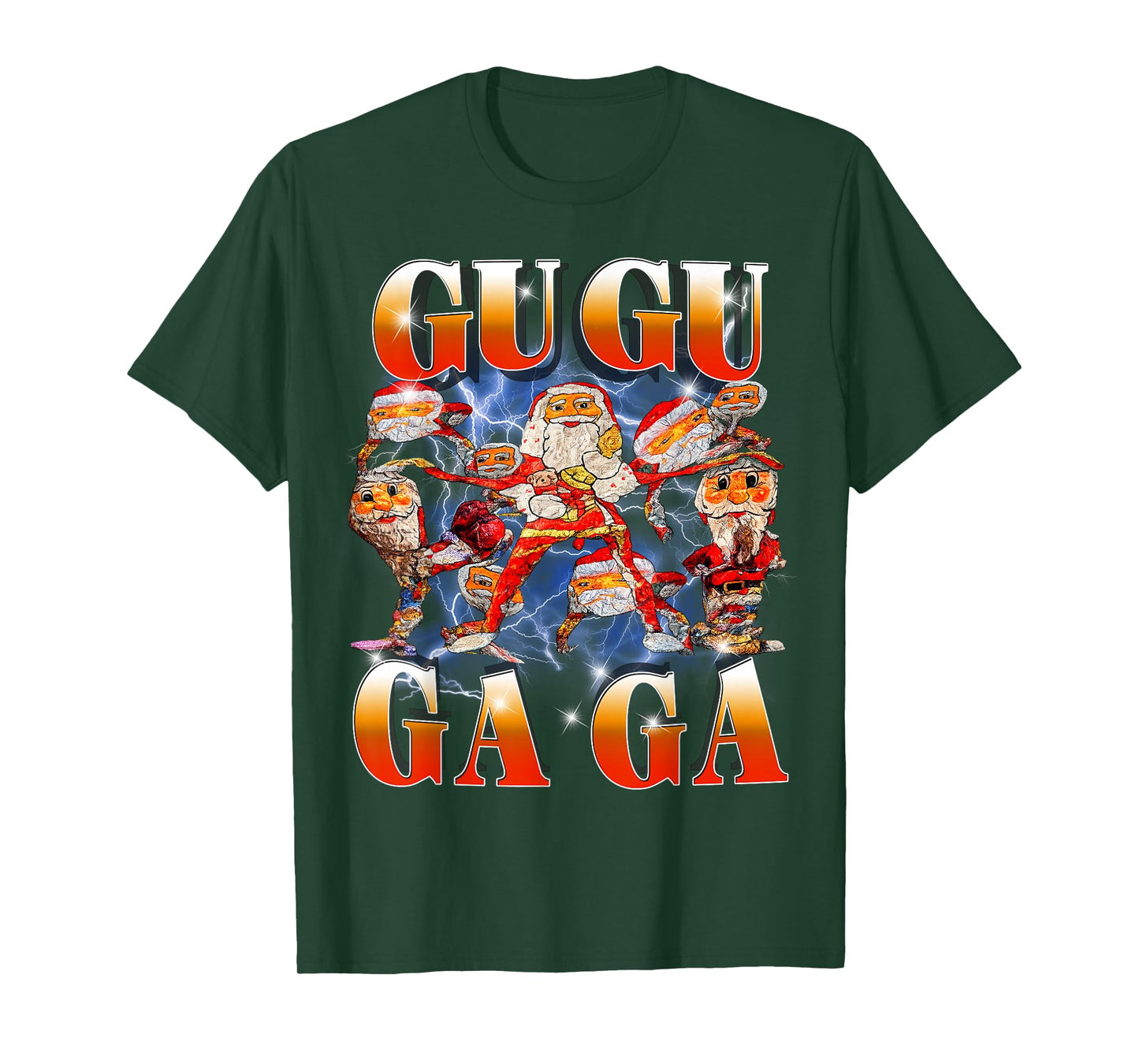 Funny Gugu Gaga Santa Brainrot Meme Kids Teens T-Shirt