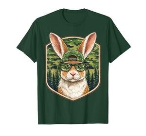 Funny Rabbit Bunny Hunting Camo Happy Easter Men Kid Boy T-Shirt