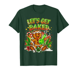Let’s Get Baked Funny Gingerbread Christmas Design T-Shirt