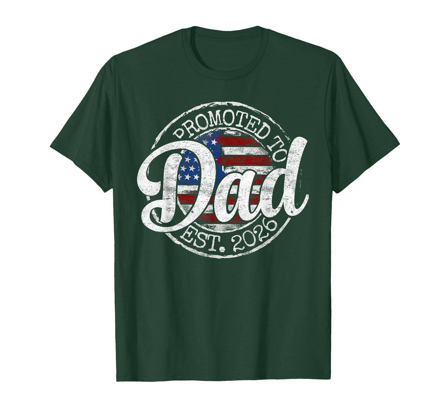 Promoted to Dad Est 2026 Stamp First Time Daddy to Be T-Shirt