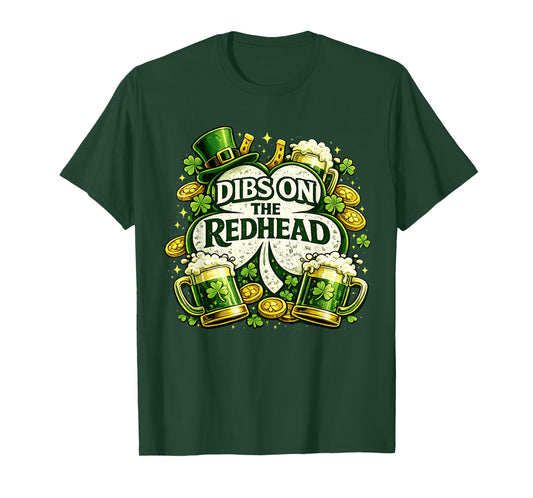 Dibs On The Redhead Shirt Irish Shamrock St Patricks Day Men T-Shirt