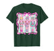 Preppy Christmas Pink Nutcrackers Coquette Bow Women Kids T-Shirt
