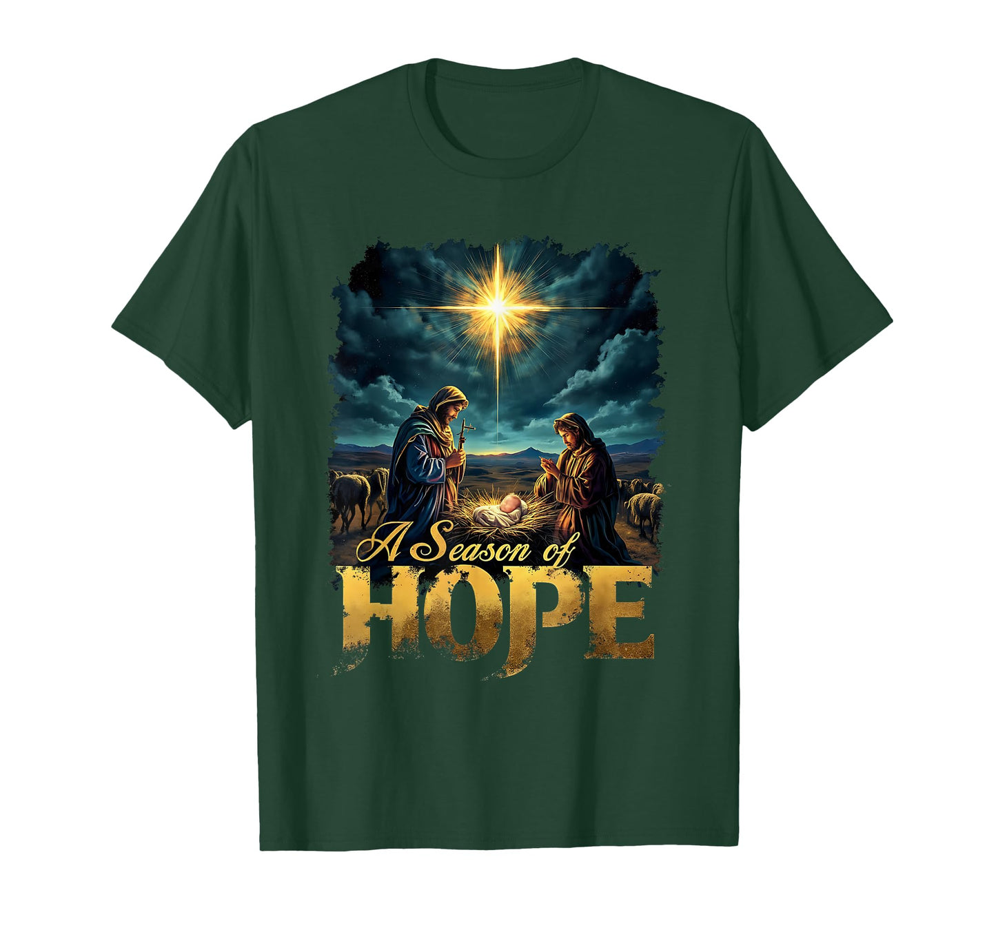 Vintage A Season of Hope Christmas Jesus Faith T-Shirt