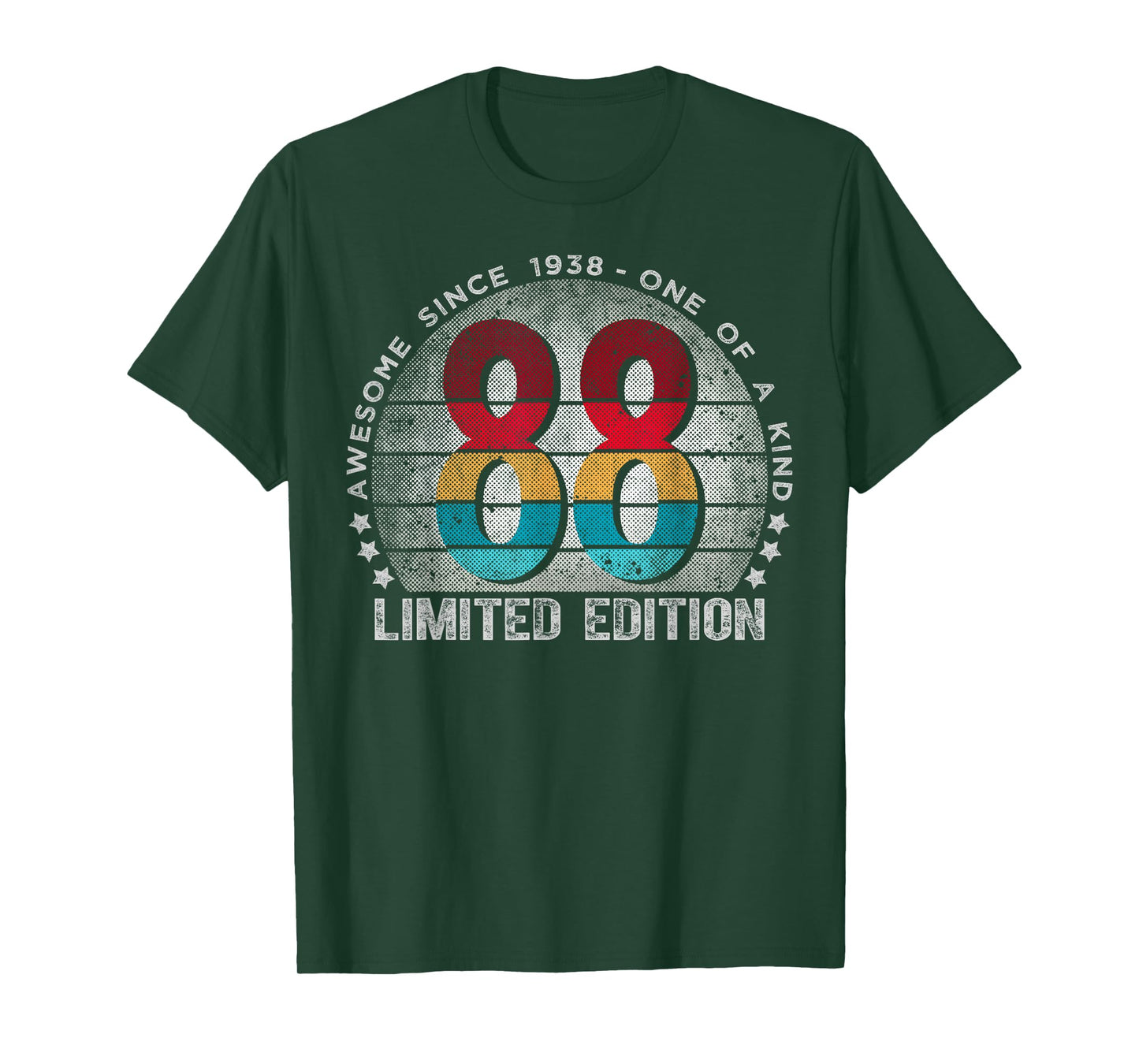 88 Year Old Gifts Vintage 1938 Limited Edition 88th Birthday T-Shirt