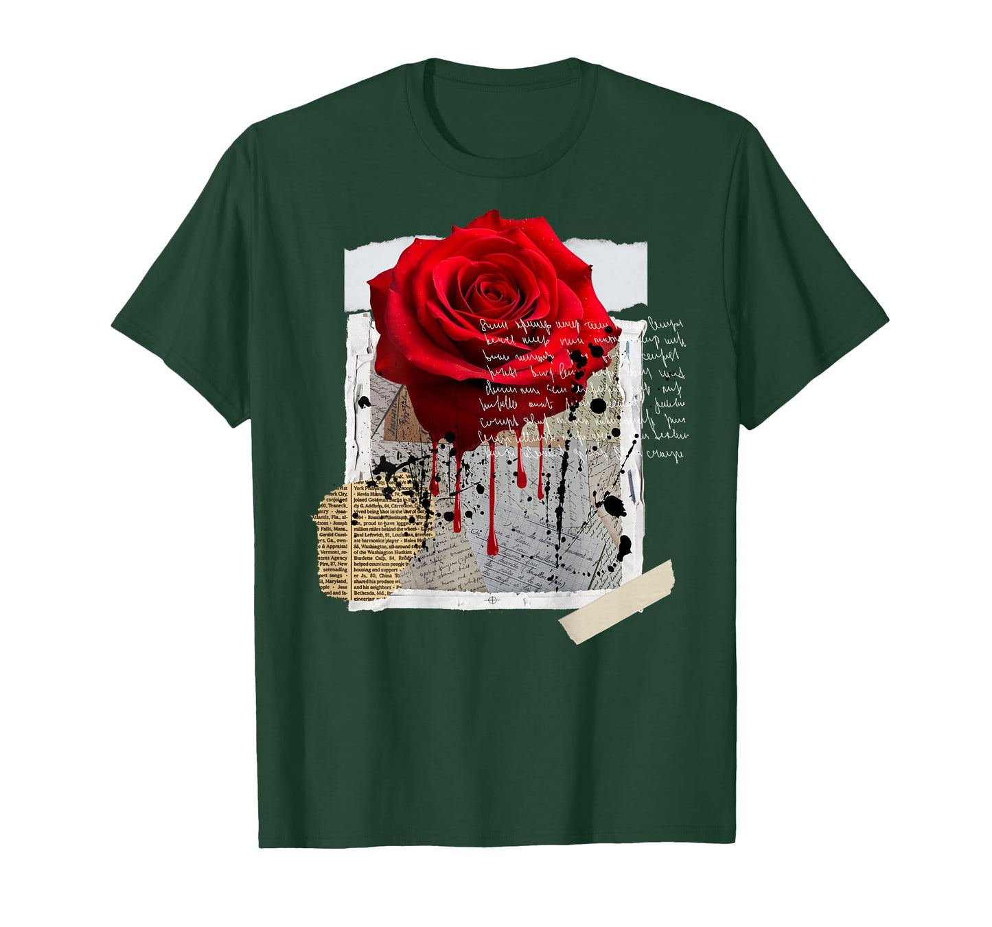 Streetwear Graphic Dark Floral Urban Aesthetic, Mens Fashion T-Shirt