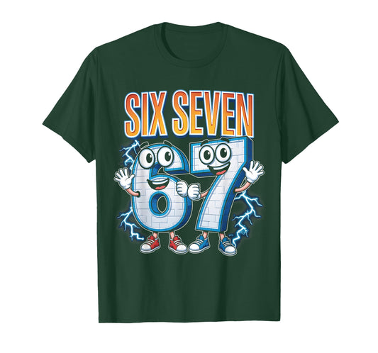 67 Brainrot Italian Meme Funny 67 Kids Costume Six Seven 6-7 T-Shirt