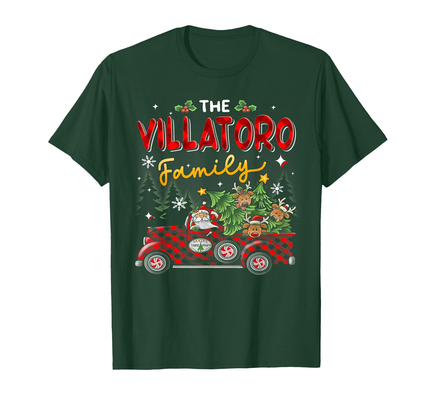 The Villatoro Family Christmas Matching Pajamas Group Gift T-Shirt