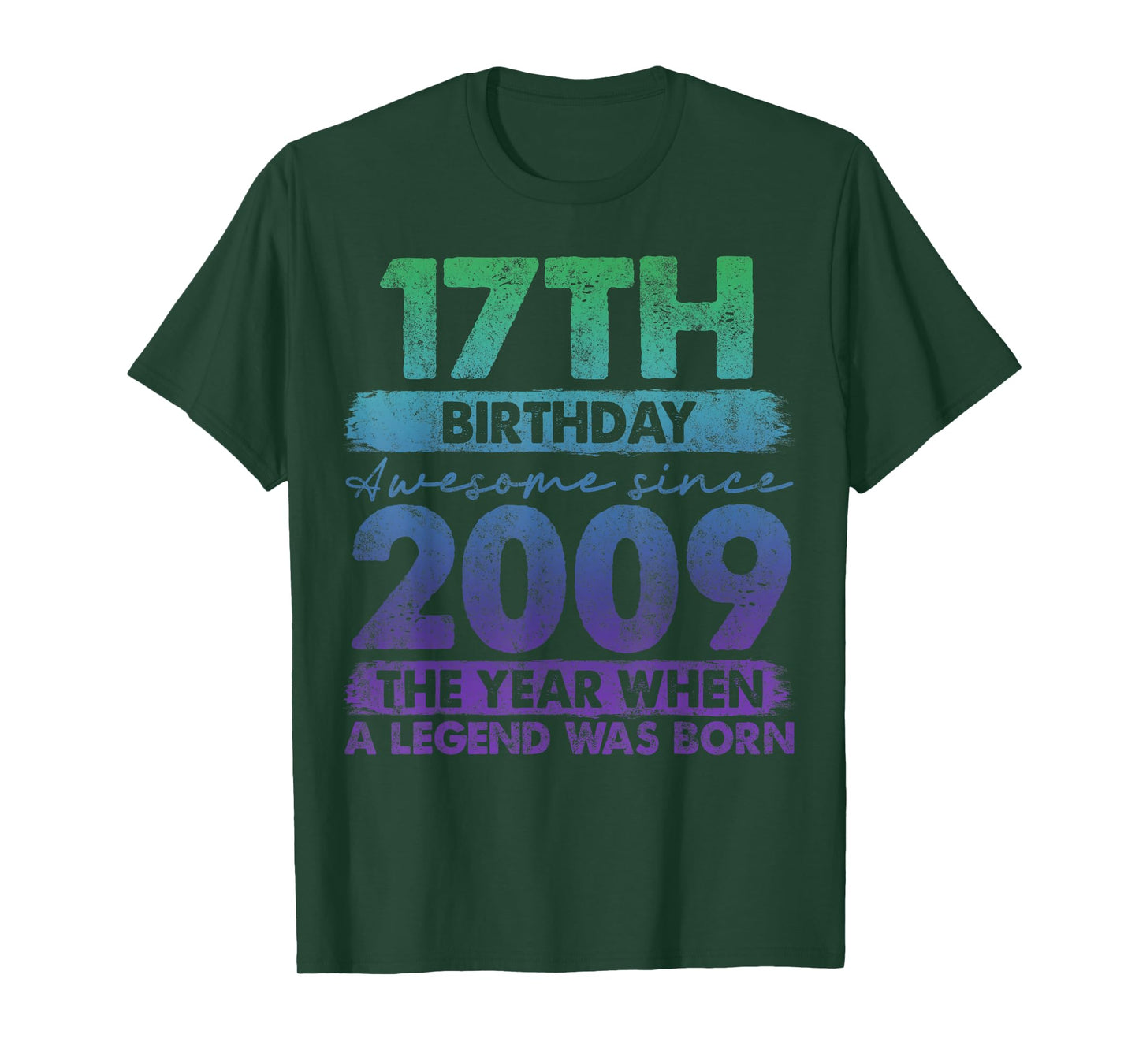 17 Year Old Gifts Vintage 2009 Limited Edition 17th Birthday T-Shirt