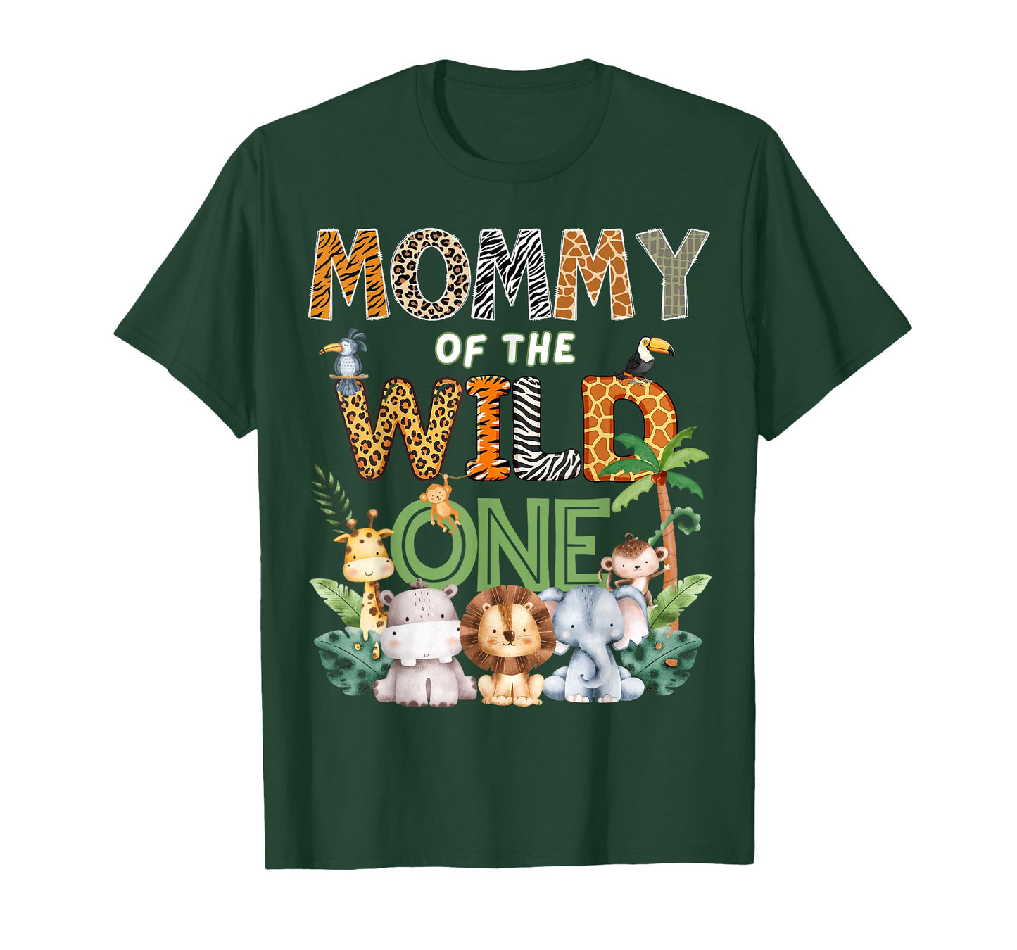 Mommy of The Wild One Safari 1St Birthday Kids T-Shirt