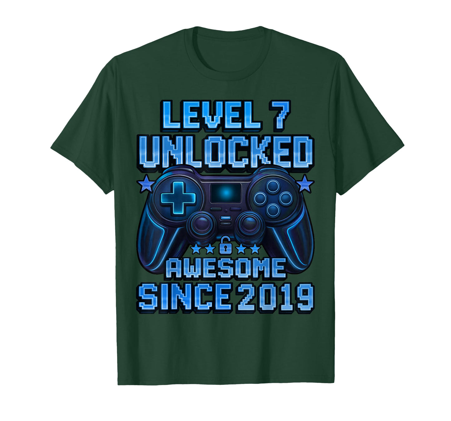 Level 7 Unlocked 7 Year Old Gifts for Boys 7th Birthday Boy T-Shirt