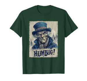 Funny Ebenezer Scrooge Humbug Vintage Grumpy Christmas Humor T-Shirt