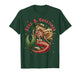 Skeleton Mermaid Christmas Gothic Coastal Beach Vibes Xmas T-Shirt