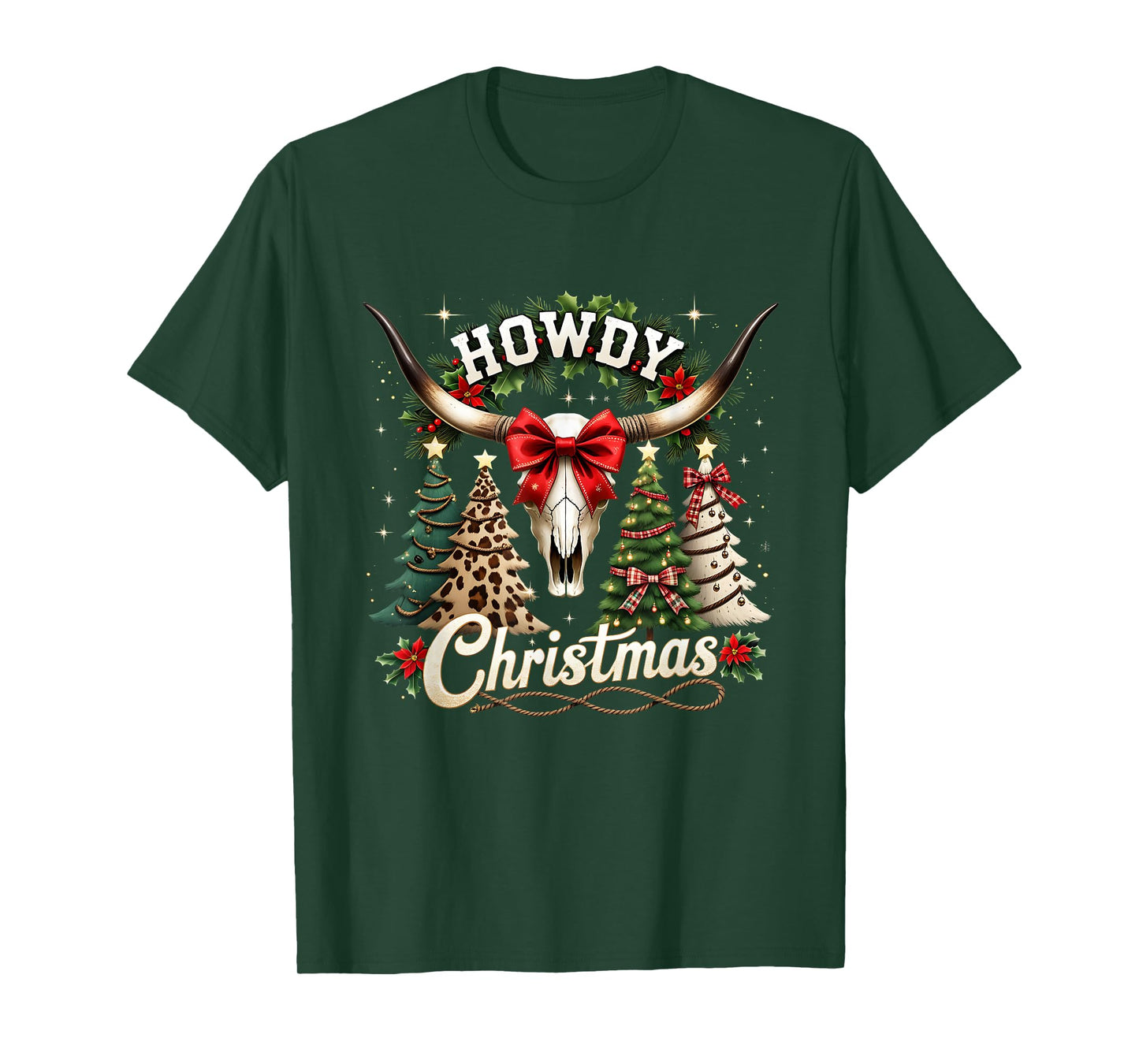Howdy Christmas Western Country Holiday Design T-Shirt