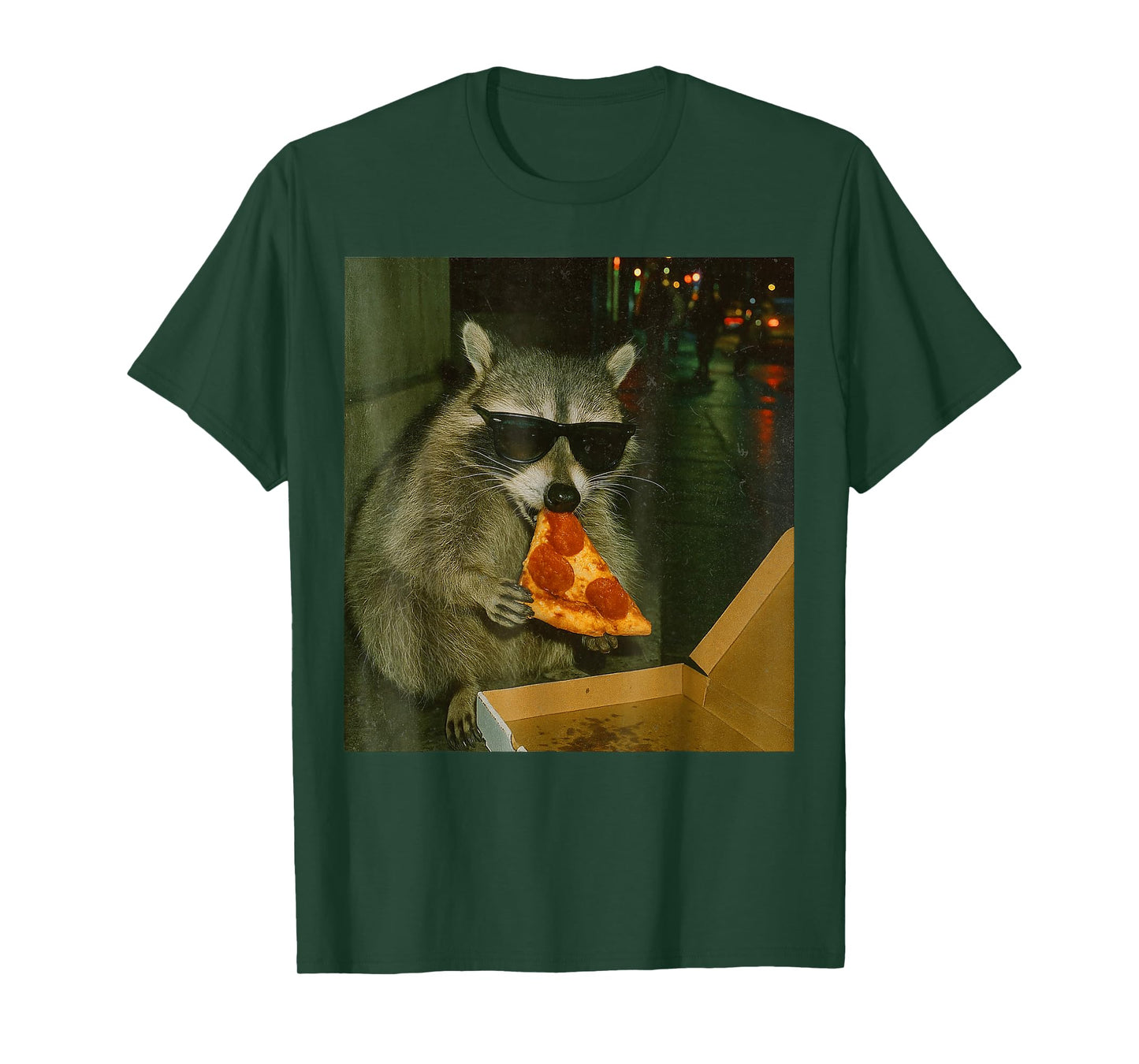 Raccoon Eating Pizza, Animal Meme T-Shirt