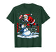 Santa Xmas Snow Lights Wrestling Funny Wrestling Christmas T-Shirt