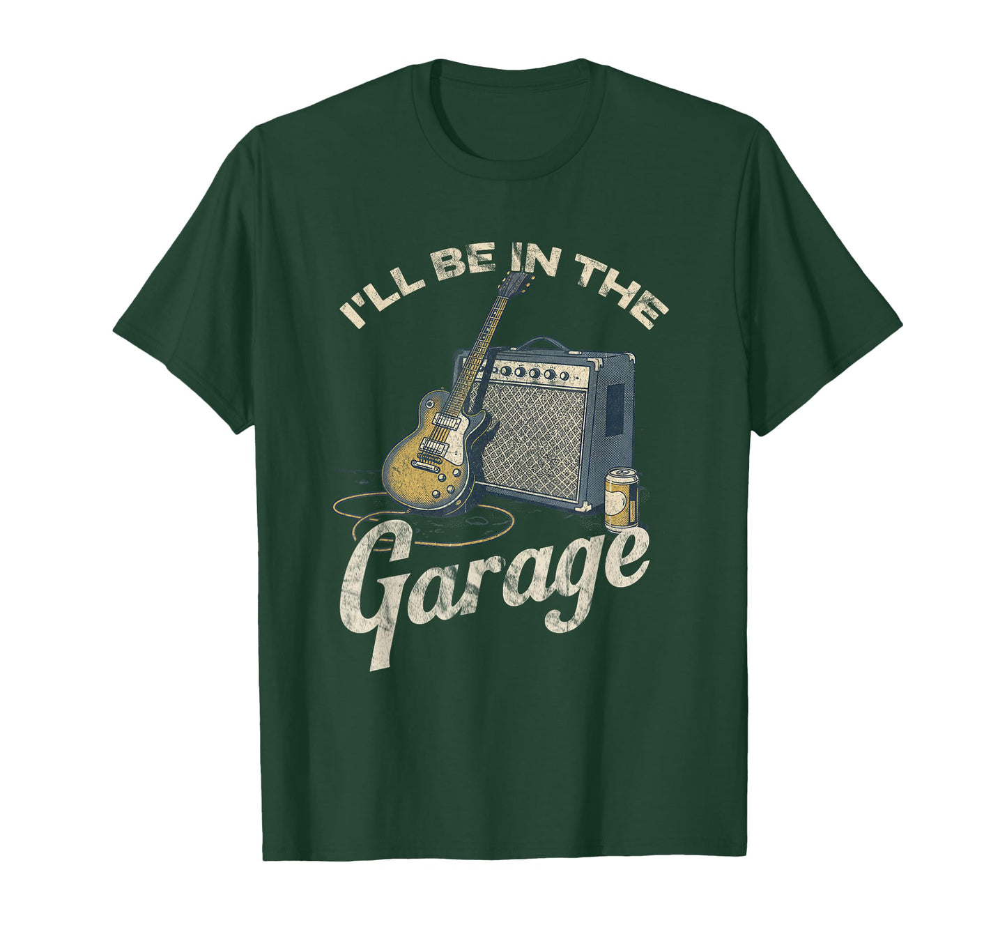 Retro Guitarist Dad Music Lover Design Funny Guitar Player T-Shirt