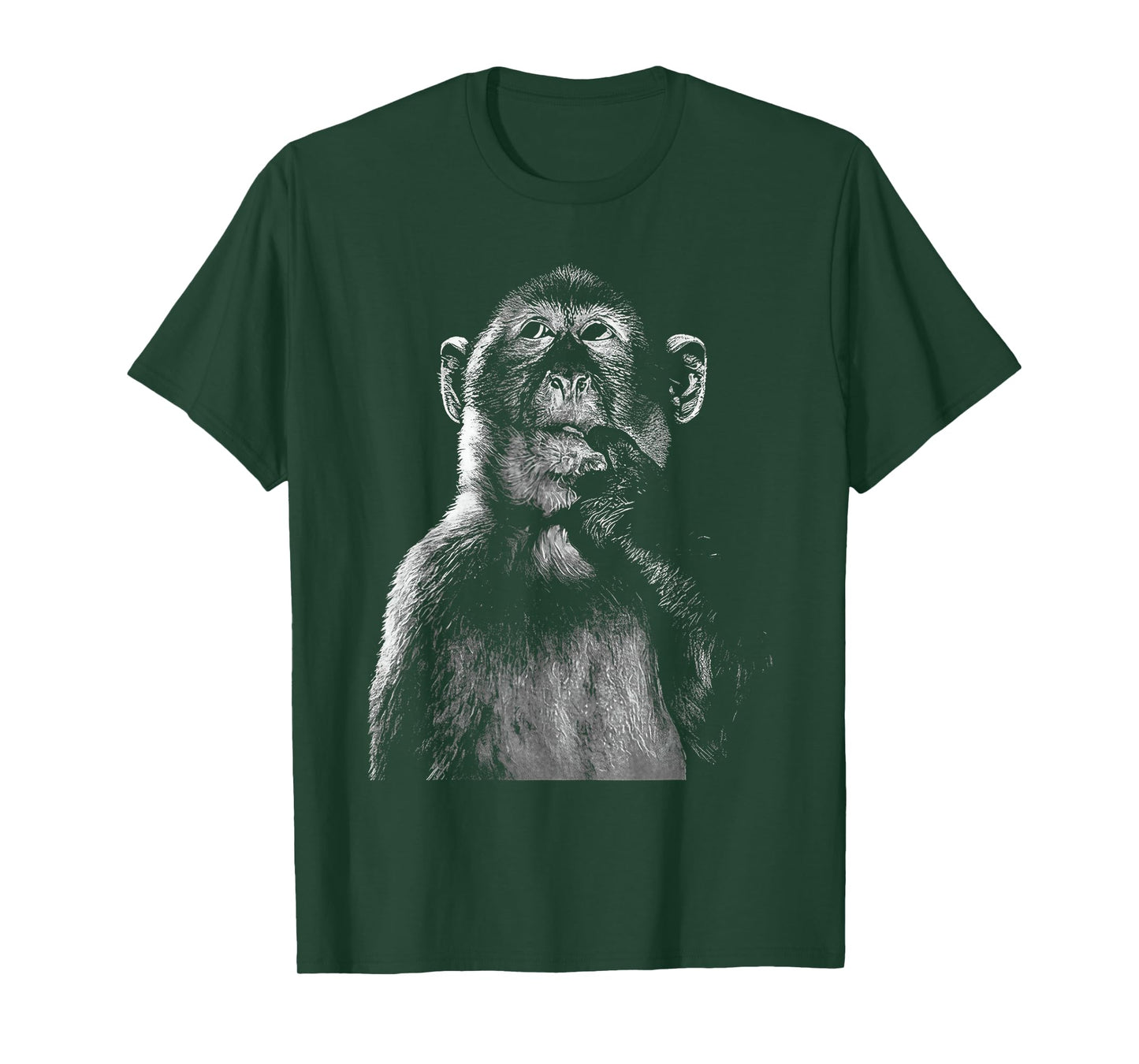 Funny Thinking Monkey Meme Humor Brainrot T-Shirt