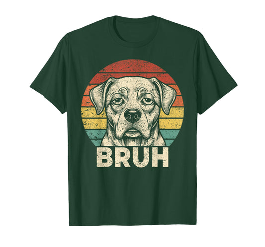 Funny Graphic Tees Dog Bruh for Boys Girls Men Women T-Shirt
