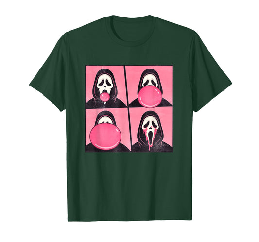 Spooky Pink Halloween Ghost Bubblegum October Awareness T-Shirt