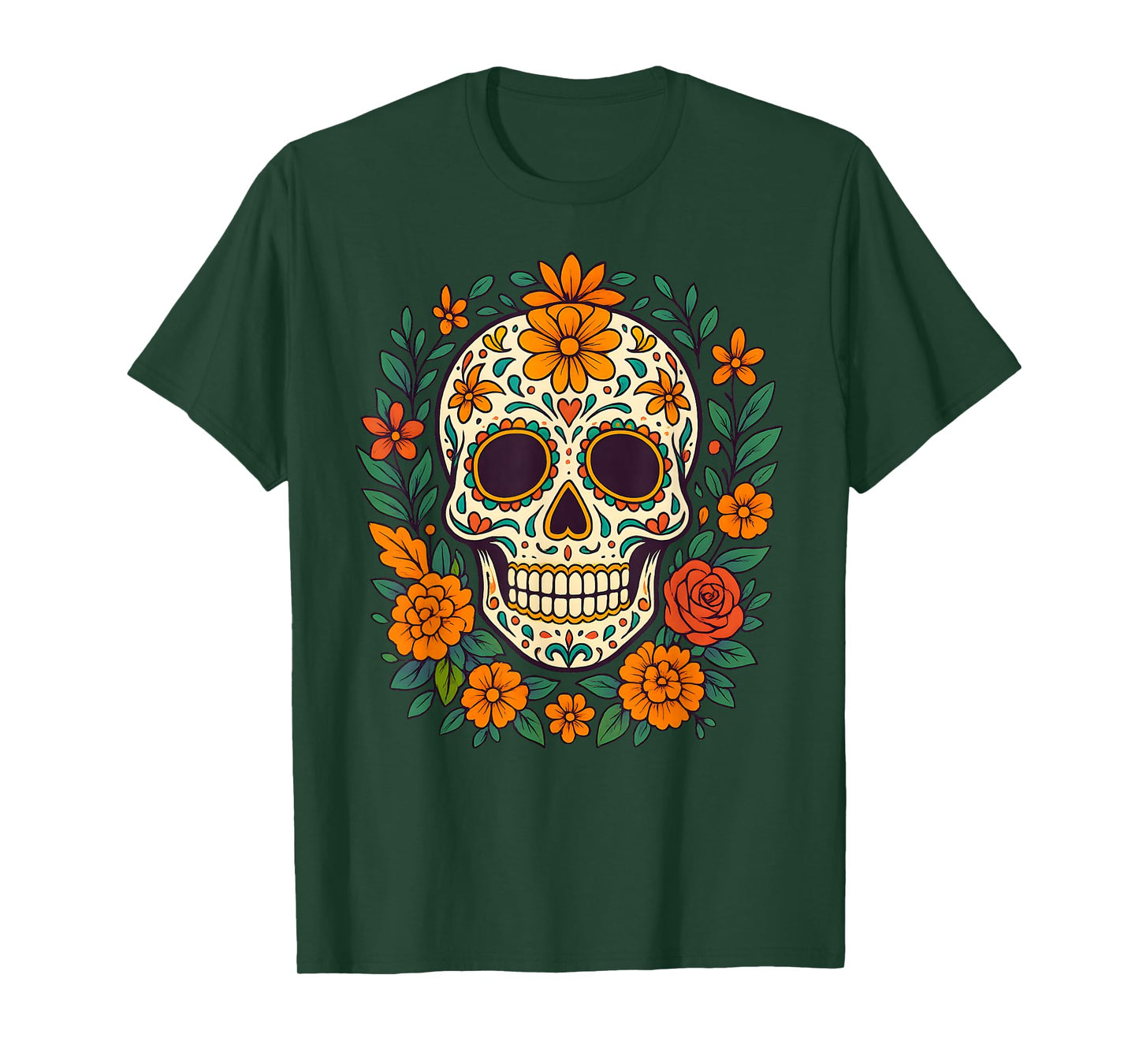 De Los Muertos Day of The Dead Sugar Skull T-Shirt