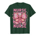 Pink Healthcare ER RN CNA ICU Valentine Nurse Heart Nurses T-Shirt