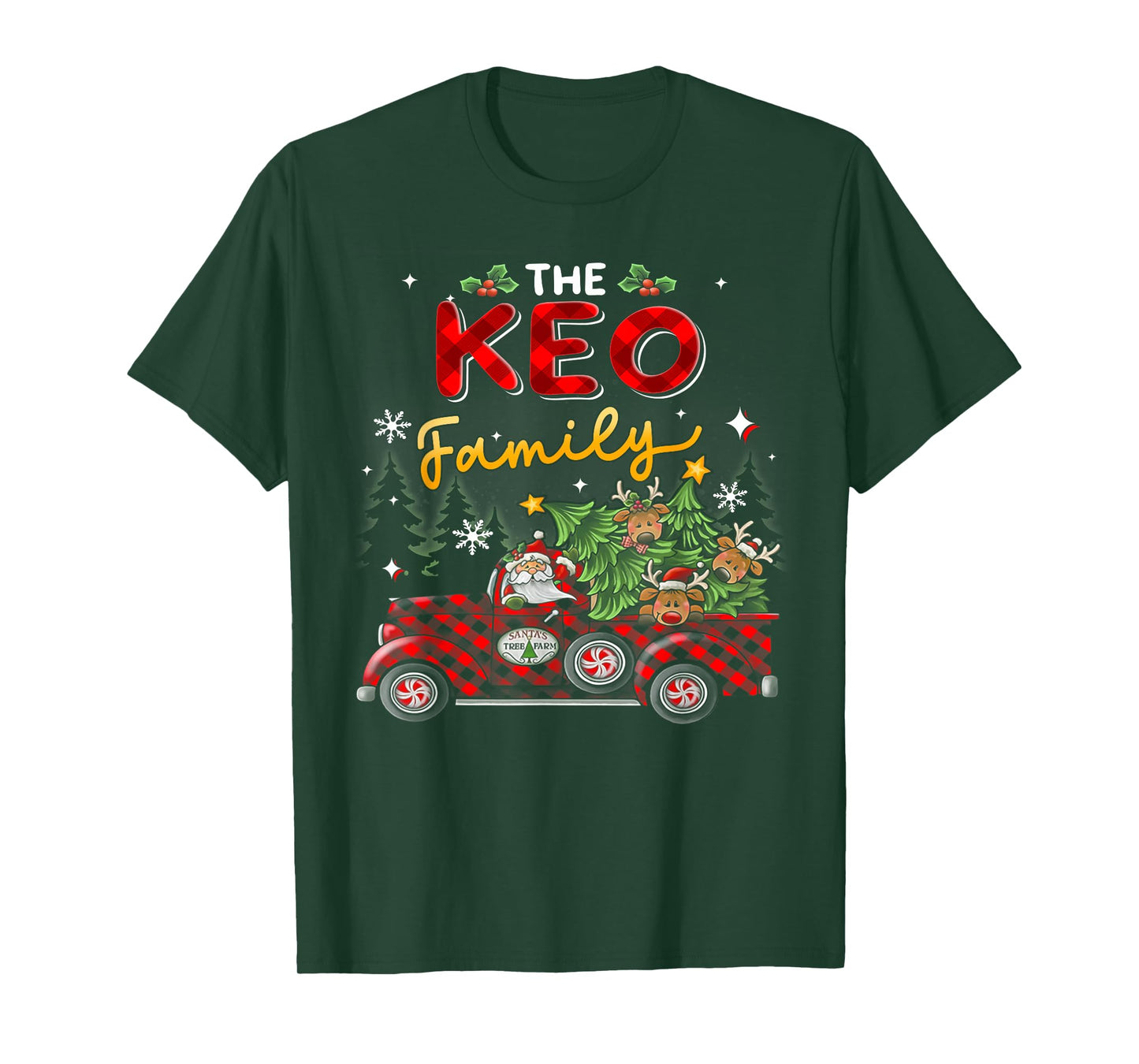 The Keo Family Christmas Matching Pajamas Group Gift T-Shirt