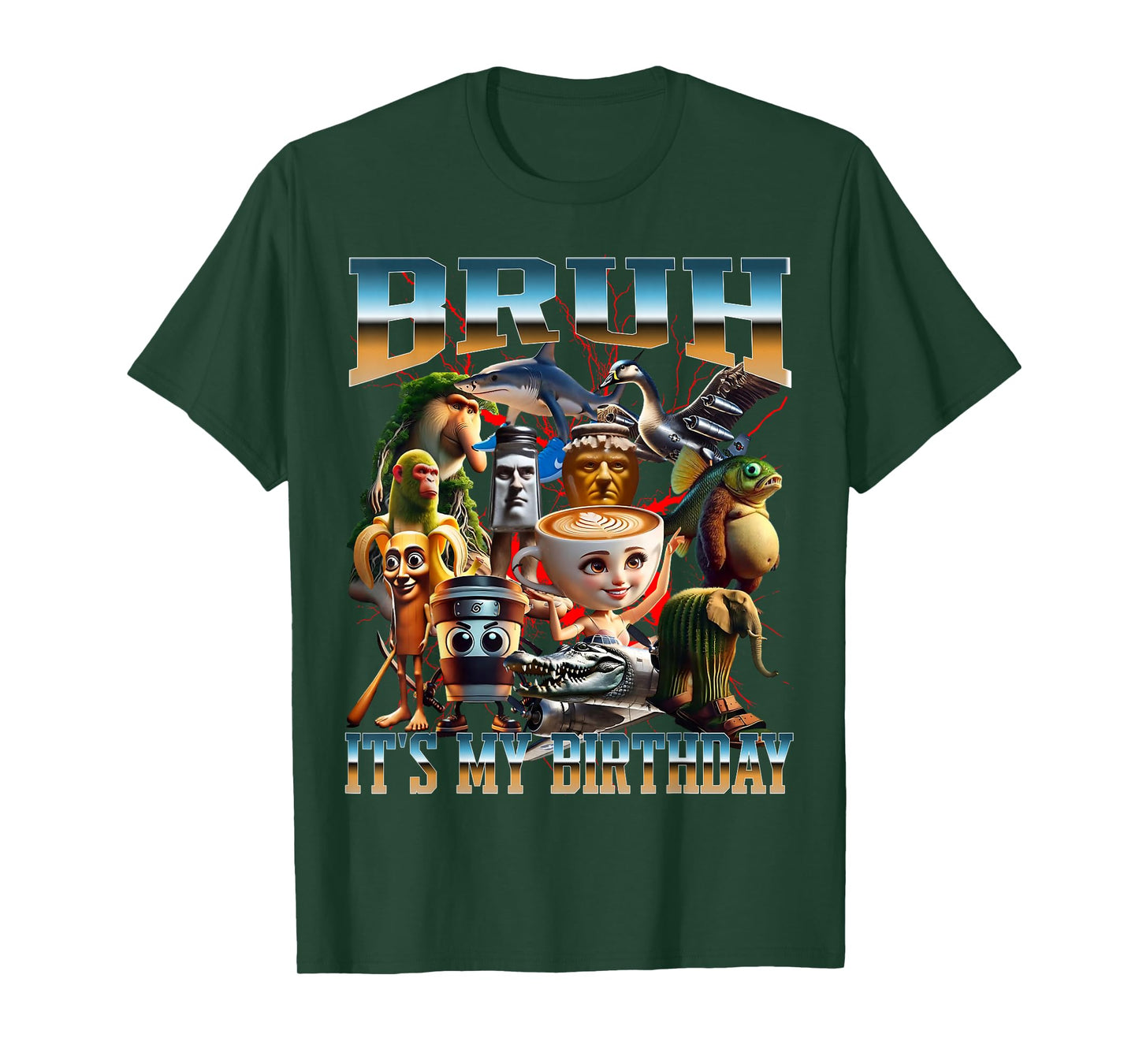 Bruh It’s My Birthday Meme Brainrot Funny T-Shirt
