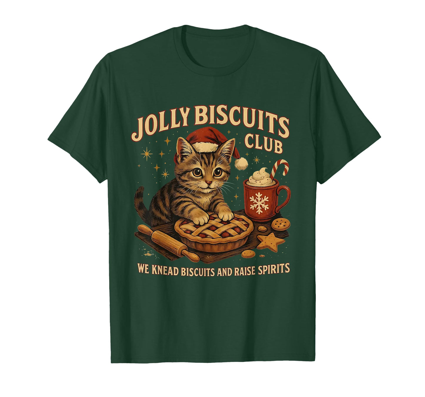 Jolly Biscuits Club We Knead Cat Xmas T-Shirt