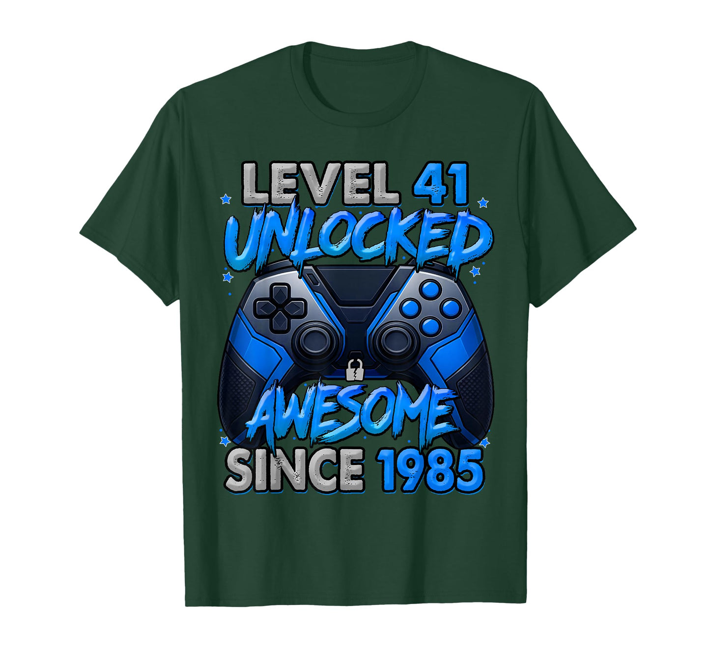 Level 41 Unlocked Awesome Since 1985 41st Birthday Gaming T-Shirt