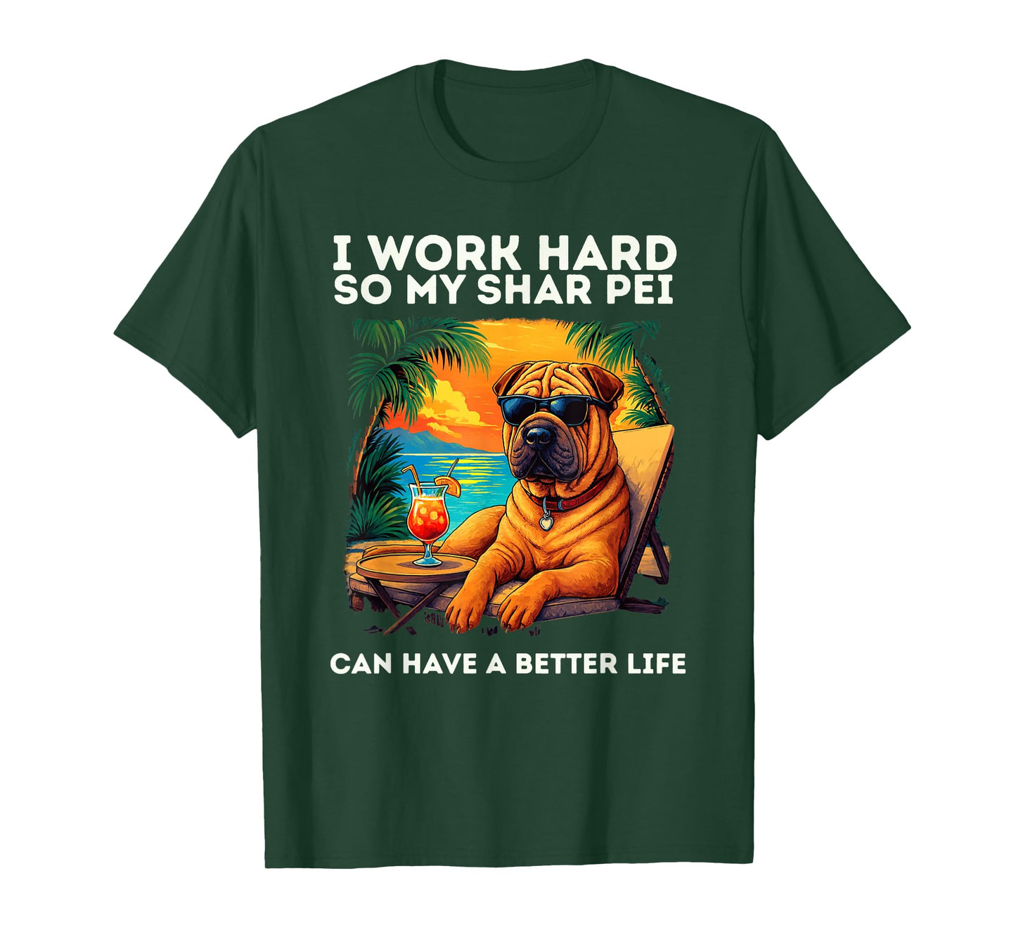 Shar Pei Lover Design Funny Shar-Pei Dog T-Shirt