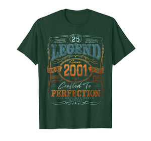 Vintage 2001 Limited Edition Shirt 25 Year Old 25th Birthday T-Shirt